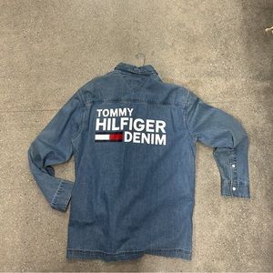 Y2K Vintage Tommy Hilfiger denim full zip Shacket Size Medium